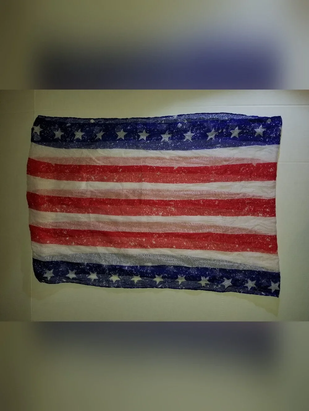 Patriotic Red White Blue Star Infinity Scarf